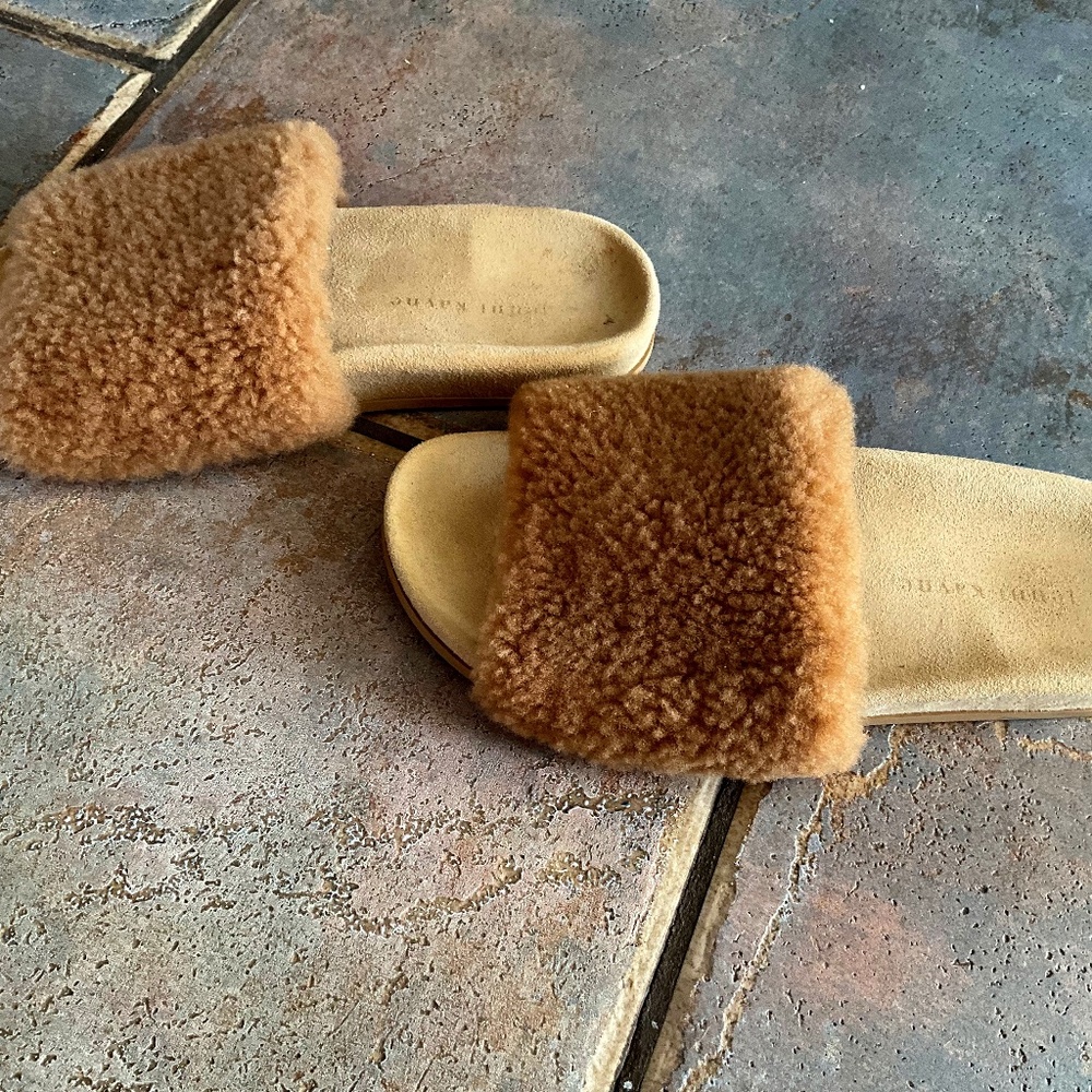 Jenny Kayne Shearling Slides